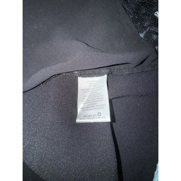 Covington 1X Animal Print Sequin Black tank Whimsigoth Festival Romantic Party - Picture 5 of 9